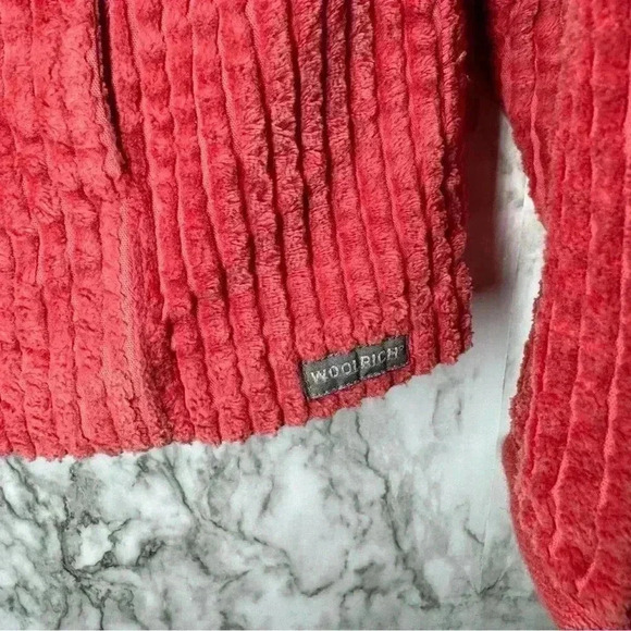 Woolrich Corduroy Shacket Womens Small Ruby Red Full Zip Jacket - Picture 5 of 6